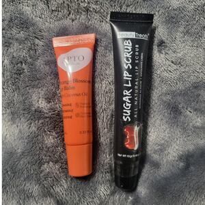 Apto Orange Blossom Lip Balm & Beauty Treats Cranberry Lip Scrub - NEW